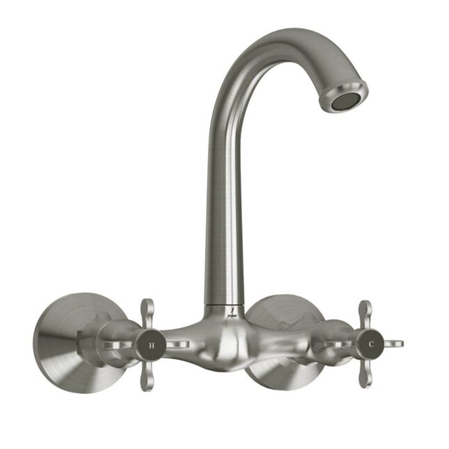 Sink Mixer with Short Swinging Spout - Stainless Steel