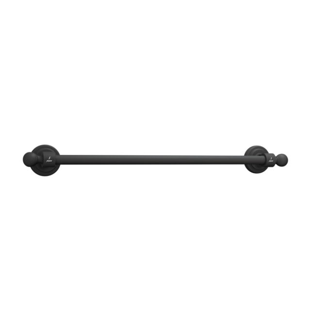 Single Towel Rail - Black Matt