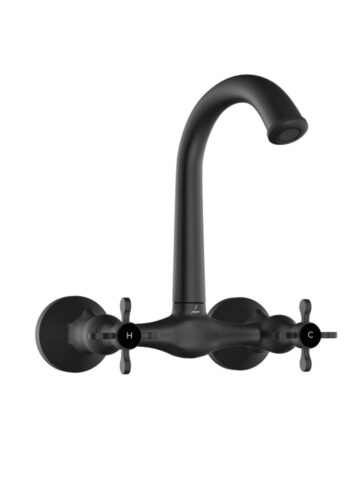 Sink Mixer with Short Swinging Spout - Black Matt